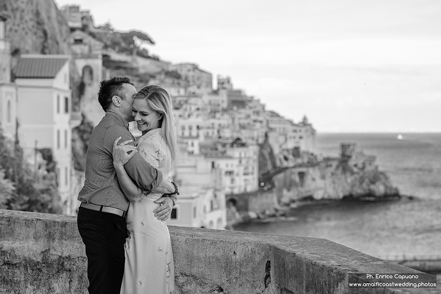 black and white photo in Ravello